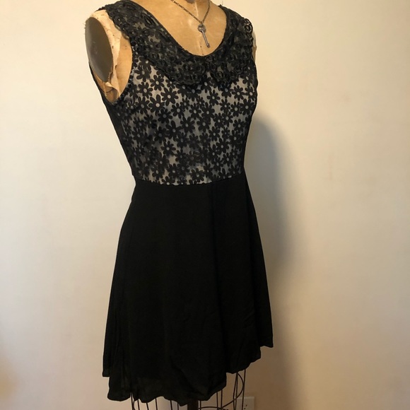 Solemio Dresses Daisy Lace Babydoll Dress With Peter Pan Collar